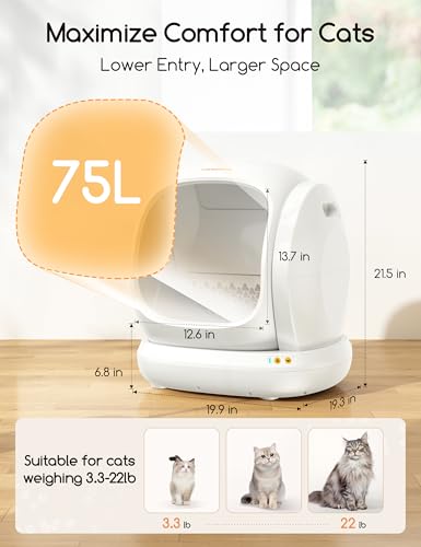 Self Cleaning Cat Litter Box (Yellow)