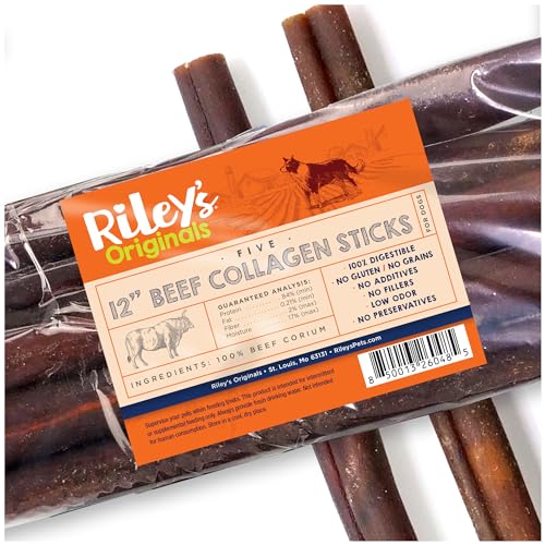 12" Beef Collagen Sticks for Dogs