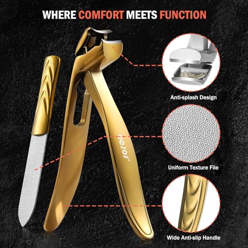 Toenail Clippers for Seniors (Golden / Large)