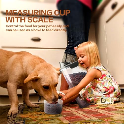 Dog Food Storage Container (Grey 6Qt+3QT)