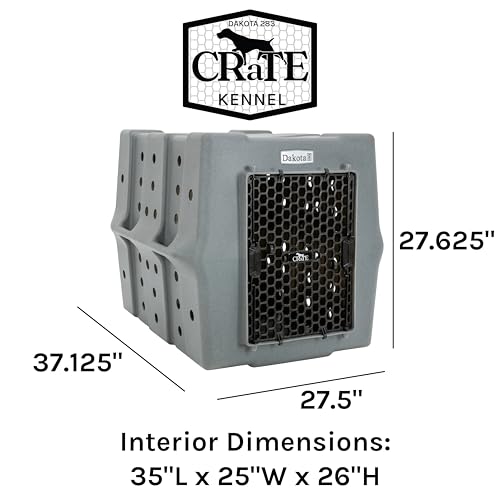 Dakota 283 Canine Rough and Tough Economy Dog Crate (Medium / Dark Granite)