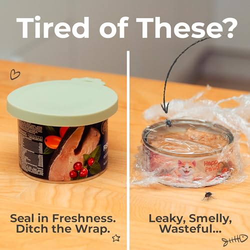 4 Pack Universal Pet Food Can Covers Lids (Coral Veil / 4 Piece Set)