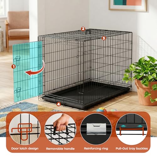 Dog Crate 48" (Black-Single)
