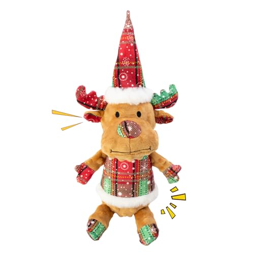 Christmas Dog Toy Squeaky Interactive Dog Toys Indoor Outdoor Play (JM deer)