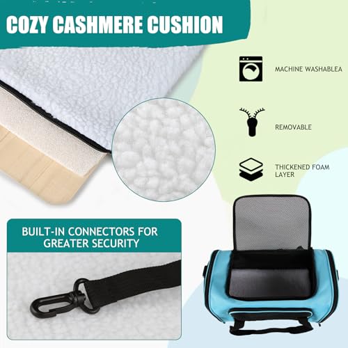Dog Cat Carrier Pet Carriers for Small Medium Large Cats Dogs Carrier Soft Sided Small Puppy Dog Carrier Portable Foldable Airline Approved Dog Cat Travel Carrier Blue Medium (18.0"L x 11.5"W x 11.5"H / Blue)