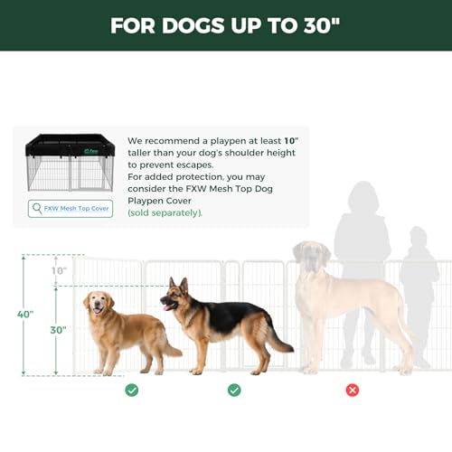 Homeplus Indoor Dog Playpen (White / 40"H)