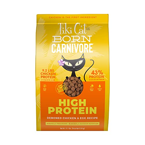 Tiki Cat Born Carnivore High Protein Dry Cat Food Chicken & Egg (11.1 Pound (Pack of 1))