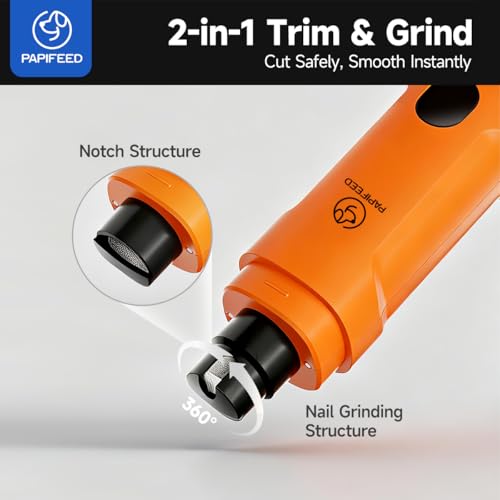 Dog Nail Grinder with LED Light (Orange Classic)