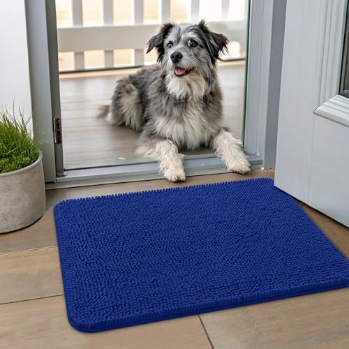 Dog Door Mat for Muddy Paws 24x16 (Royal Blue / 24"X16")