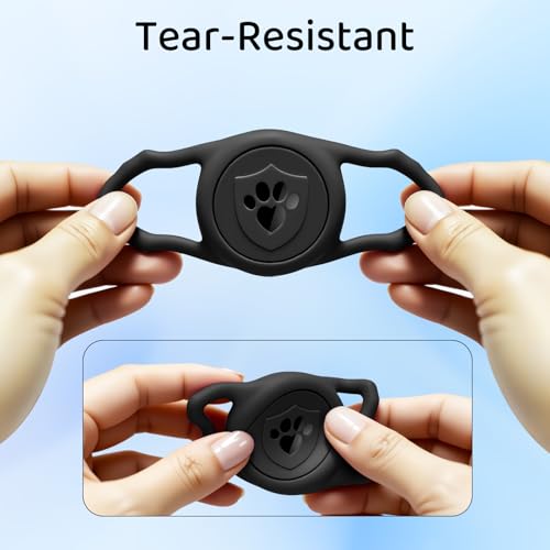 IP68 Waterproof AirTag Holder for Dog Collar (Black)