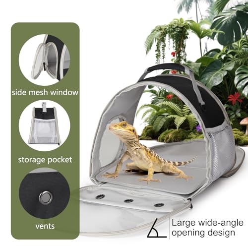 Bearded Dragon Travel Carrier (Black)
