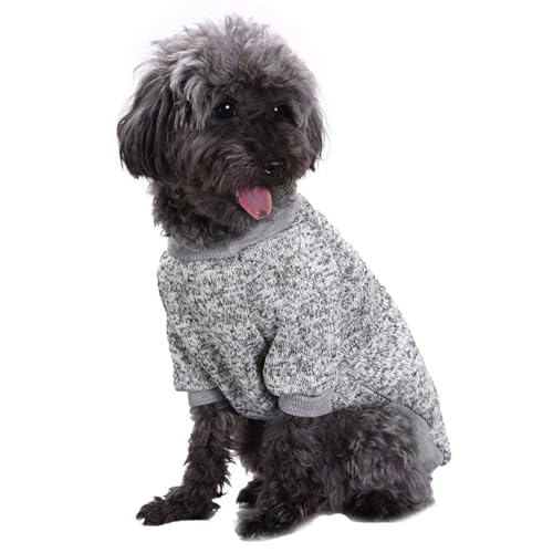 Dog Sweaters for Small Dogs (Grey / X-Large)