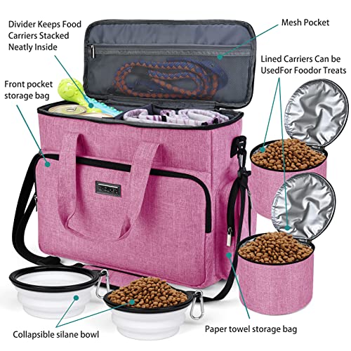 Dog Travel Bag (Pink / Large)