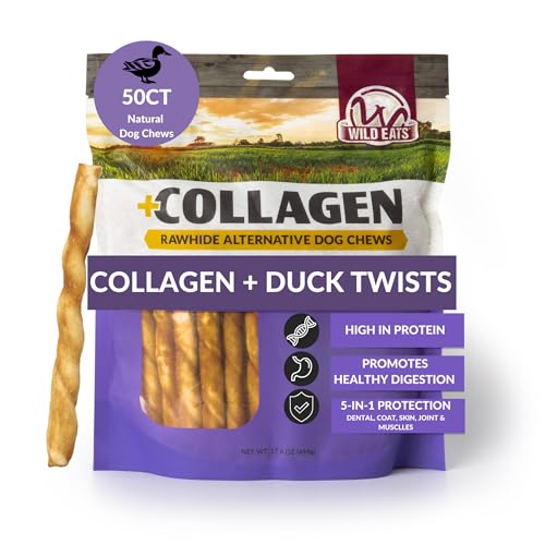 Duck Flavor Collagen Twist Style Dog Chews (17.6 Ounce (Pack of 50))