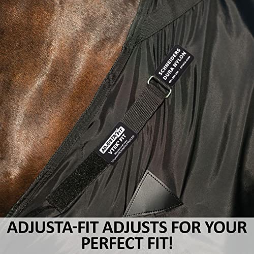 Dura Nylon Horse Stable Sheet (Horse Size 76 / Cutback | Open Front | Legstrap / Black)