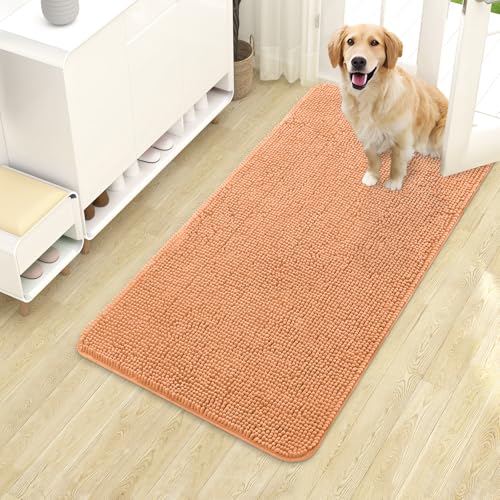 Dog Door Mat for Muddy Paws 40x24 (Orange / 40" X 24")