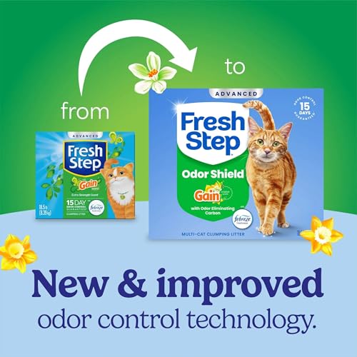 Advanced Odor Shield Clumping Cat Litter with Gain (Advanced Litter / 18.5 lb (Pack of 2))