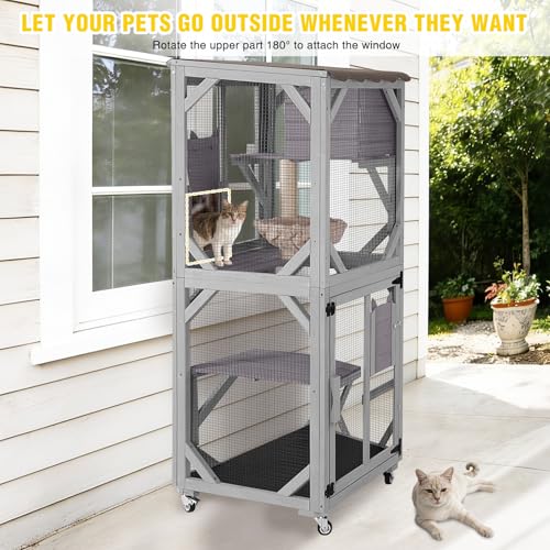 Catio Outdoor Cat Enclosure with Wheels
