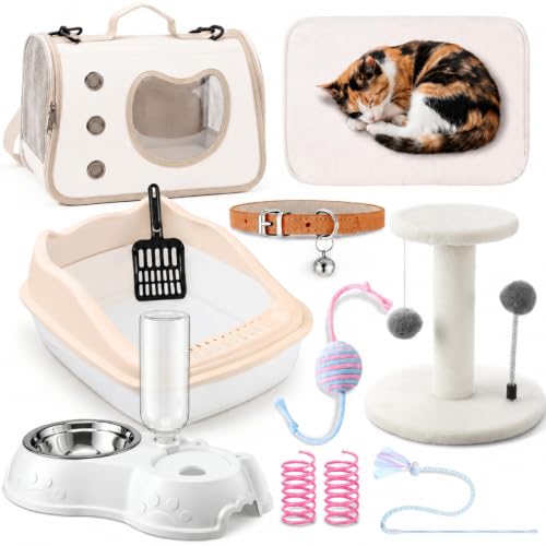10 Pcs Kitten Starter Kit for Indoor (Classic / Small / White)