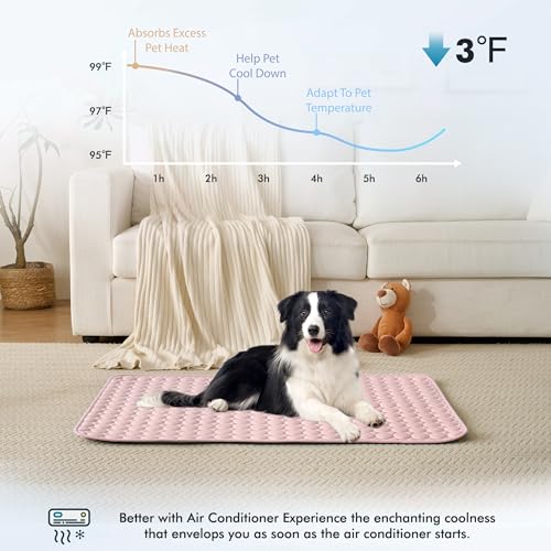 Summer Cooling Mat & Sleeping Pad (40" x 28" / Pink)