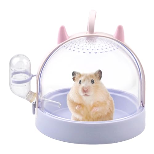 Portable Hamster Cage with Water Bottle (【Purple】)