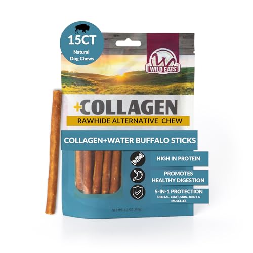 Water Buffalo Collagen Sticks for Dogs (5.3 Ounce (Pack of 15))