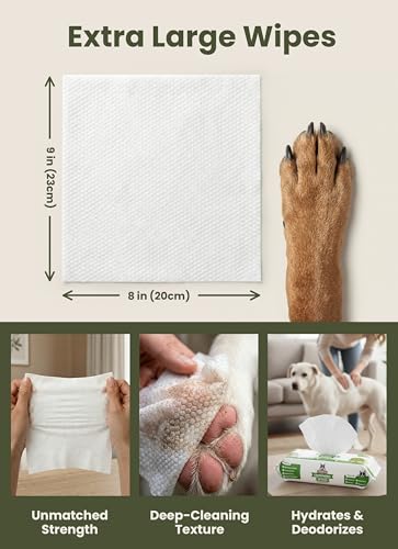 Pogi's Dog Grooming Wipes for Paws & Butt (400-count / Unscented)
