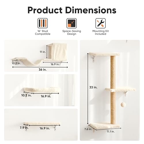 Cat Wall Shelves (Beige)