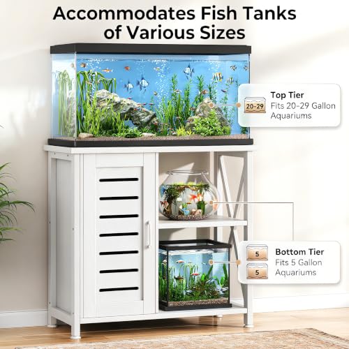 20 29 Gallon Fish Tank Stand (White / 20-29 Gallon)