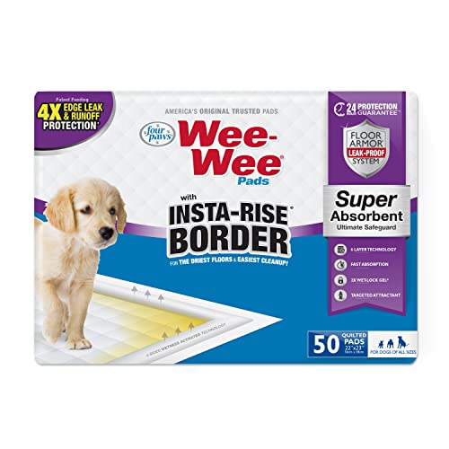 Wee Wee Super Absorbent Unscented Pee Pads for Dogs & Puppies with Insta (50 Count)