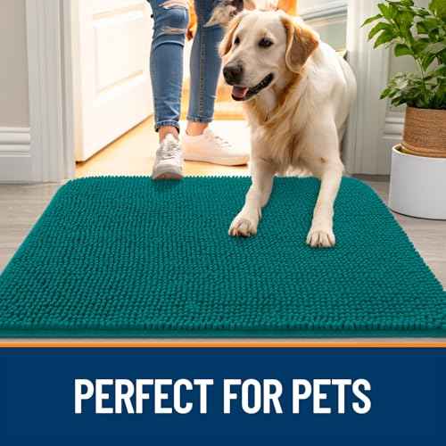 Dog Door Mat for Muddy Paws 47x20 (Lake Blue / 47" X 20")