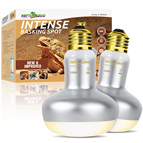 2 Pack Heat Lamp 100W (Natural Basking Light Bulb)
