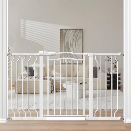 Extra Wide Baby Gate for Doorways 29.9" (White / 29.9"-53.1")