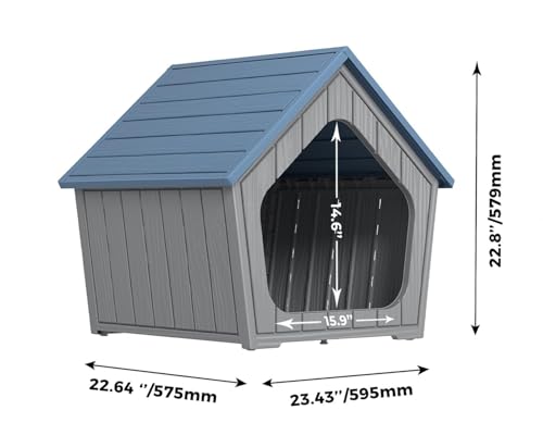 Outdoor Dog House (Blue / 23.43*22.64*22.8)