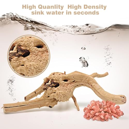 Natural Spiderwood for Aquarium Decor 5 (Spiderwood （4-8 inch pack of 5）)
