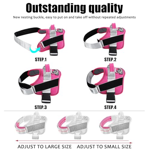 Dog Harness No (Medium (Pack of 1) / Fuchsia)
