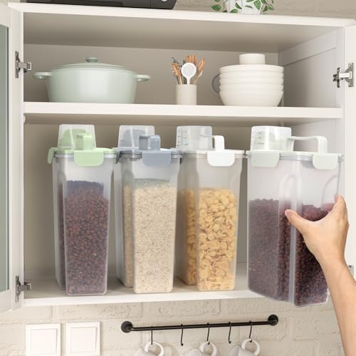 Airtight Rice Container 10 Lbs (6Qt-Beige)