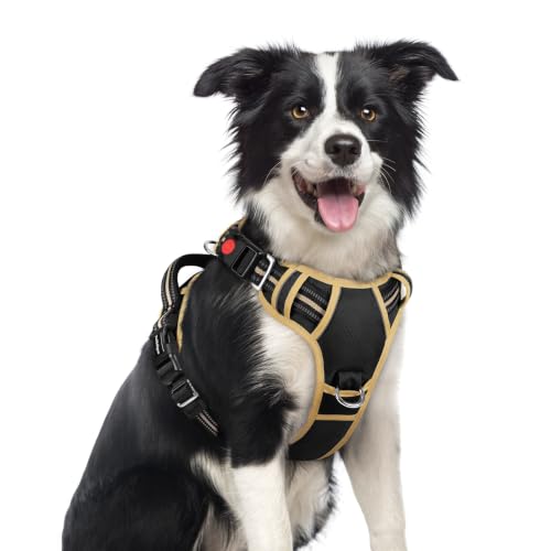 Dog Harness Medium Sized (Black & Khaki / Medium)