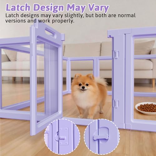 Acrylic Dog Playpen Indoor (Purple / 23.6"H)