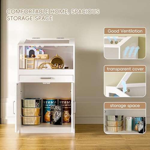 Hamster Cage with Storage Cabinet