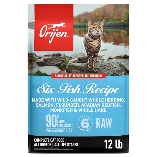 Grain Free WHOLEPREY Dry Cat Food Six Fish Recipe 12lb Bag (12 Pound (Pack of 1))
