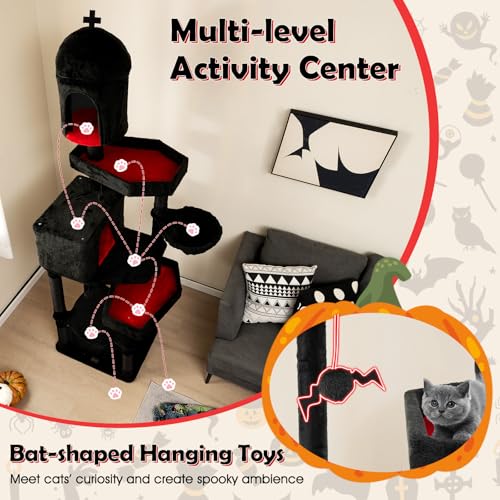 83 Inch Tall Gothic Cat Tree