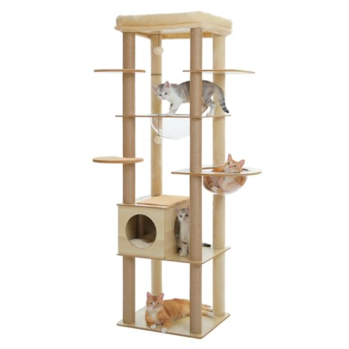 71'' Cat Tree (Beige / XXL(21"L x 19"W x 71"H))