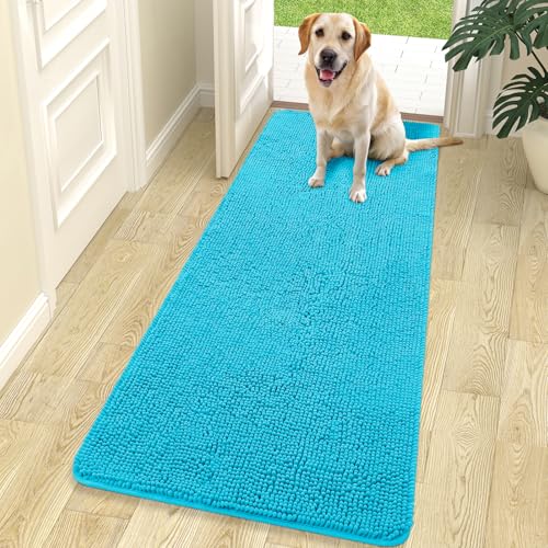 Dog Door Mat for Muddy Paws 70x24 (Aqua Blue / 70" X 24")