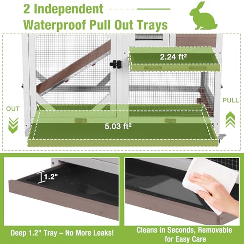 2 Story Rabbit Hutch with Chew