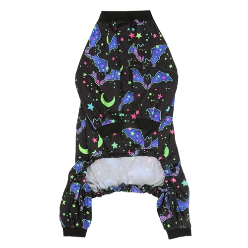 Dog Pajamas One Piece Light Comfy Pjs Pet Costume M (Large / Starry Bats)