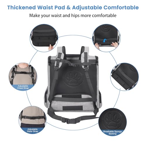 Extra Large Cat Backpack Carrier for Cats Under 30 Lbs (15.0"L x 13.0"W x 21.0"H)