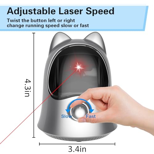Cat Laser Toys for Indoor Cats (Silver)