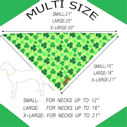 St. Patrick's Day Dog Bandanas 2 Pack (St Patrick Day / X-Large)