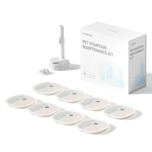 Pumpless Cat Water Fountain Maintenance Kit for E1 (White / Cordless | Replacement Kit)